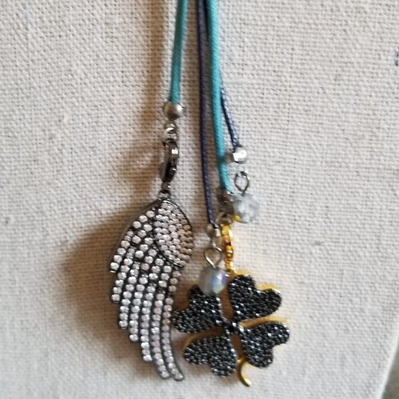 Jewels By Jen Jewelry - Jewels By Jen Black Crystal Four Leaf Clover Charm